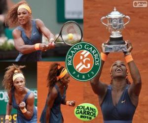 Puzzle Serena Williams πρωταθλητής Roland Garros 2013